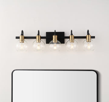 Marais Iron/Glass Rustic Vintage LED Vanity Light